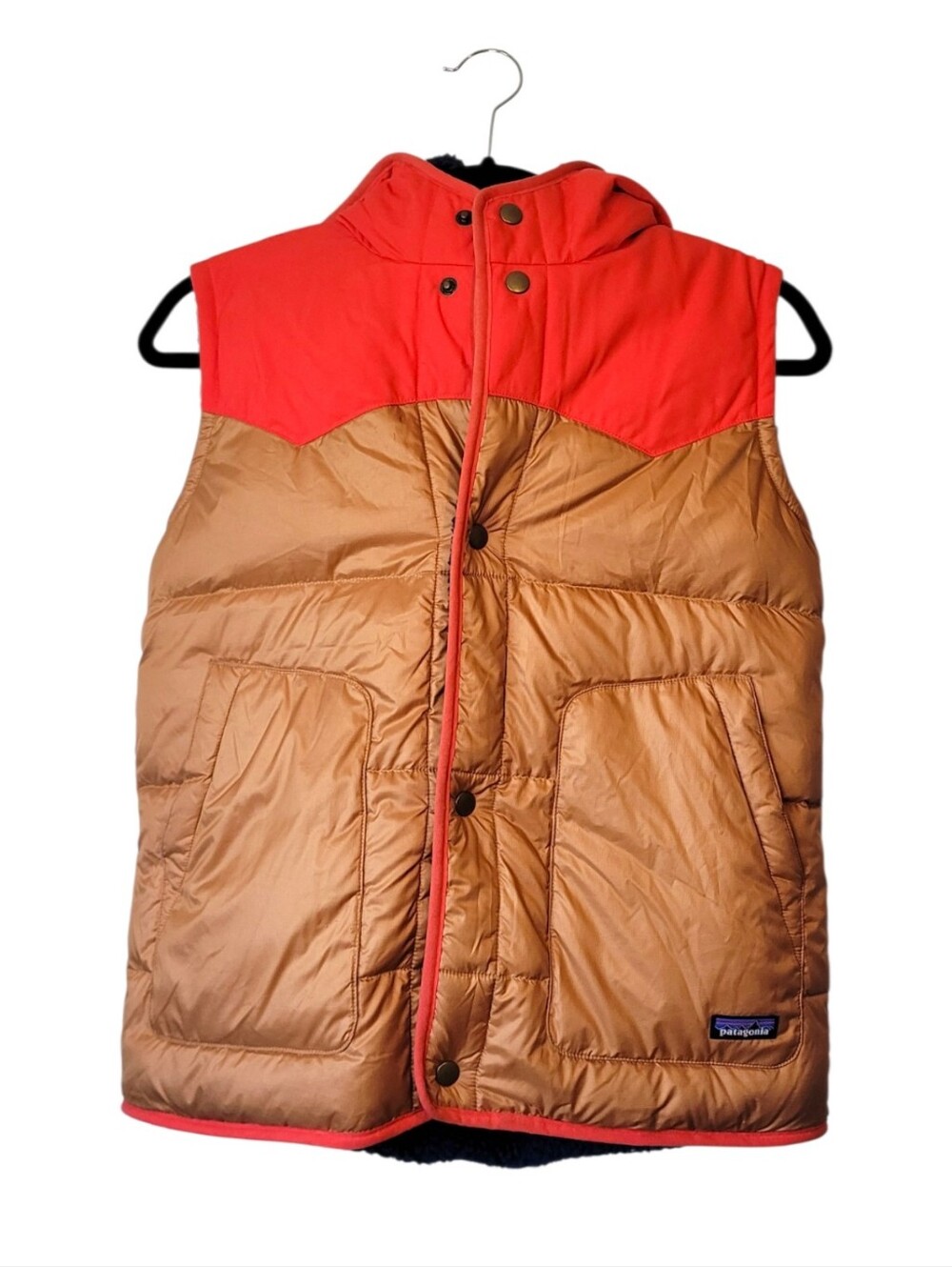 Patagonia Reversible Bivy Down Vest Size Boy's XXL